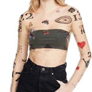 Monse Embroidered Illusion Top - Sz 2